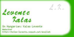 levente kalas business card